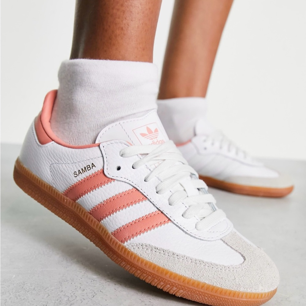 adidas OG Samba Pink and White Gum sole 6.5